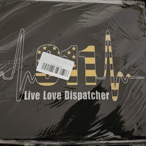 Black 911 Live Love Dispatcher Mouse Pad